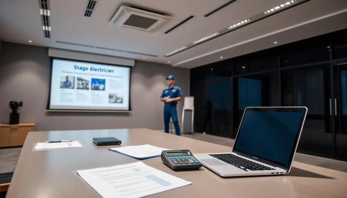stage électricien financement formation