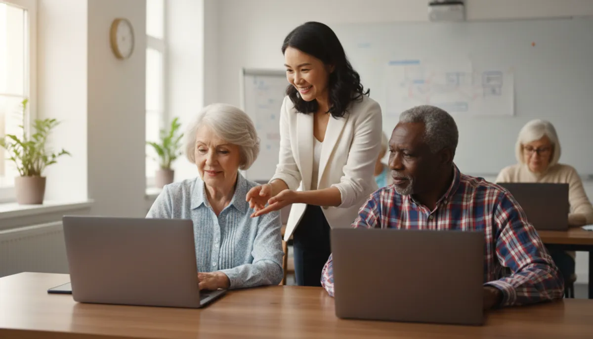 Formation ordinateur troisième âge en petit groupe